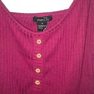 Rue21 Tops - maroon buttoned rue 21 tank top Rue21 Tops - maroon buttoned rue 21 tank top